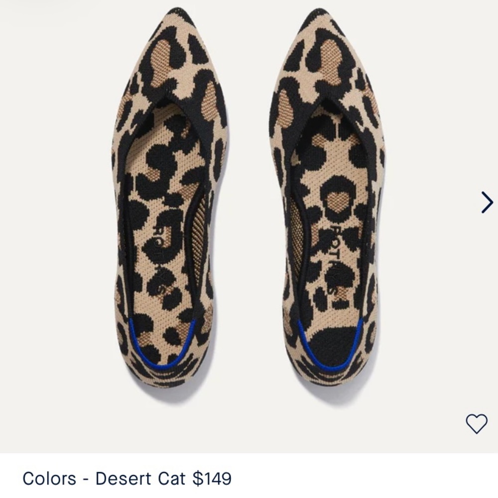 Rothy’s - sz 9 point toe leopard flat